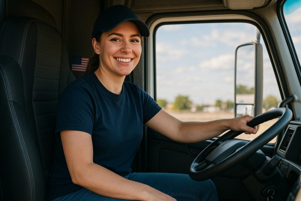 female truck driver